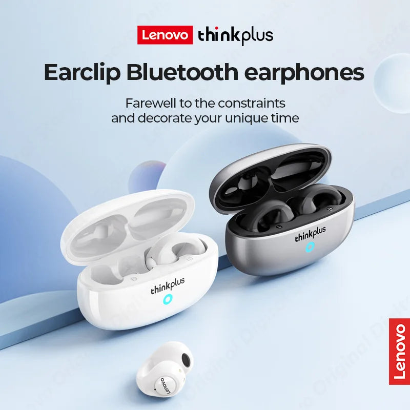 Lenovo xt83 ii fones de ouvido sem fio bluetooth 5.3 earclip design controle toque condução óssea fones esportes