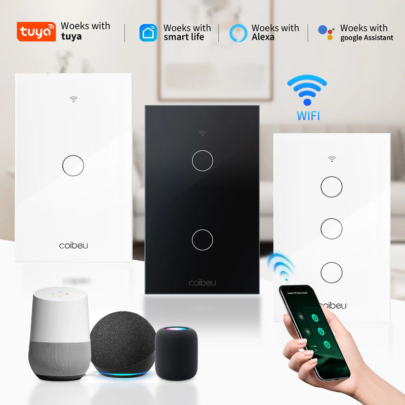 Alexa alexa alasil alegente wi-fi interruptor inteligente app fio neutro google casa 110v 220v interruptor inteligente wi-fi