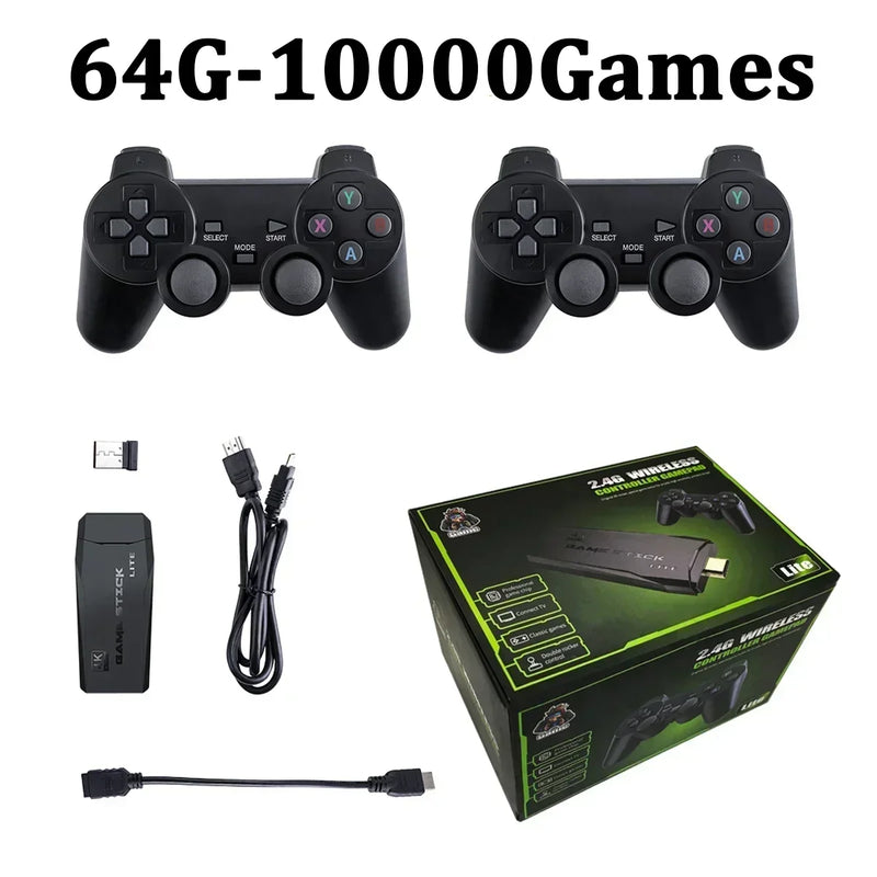 Vídeo Game Sticks M8 64GB Console Game Stick 4K 10.000 Retro games