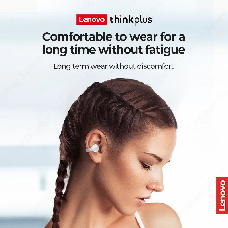 Lenovo xt83 ii fones de ouvido sem fio bluetooth 5.3 earclip design controle toque condução óssea fones esportes